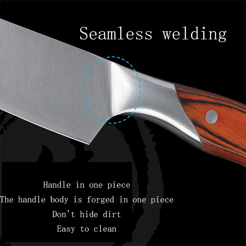 Professional 6.5-Inch Chef's Knife – Stainless Steel Wood Handle Chef's Knife Axl