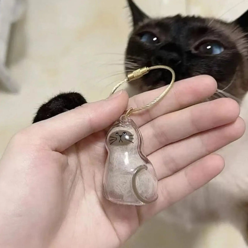 Cat Hair Storage Pendant Keychain – Pet Memorial Keepsake Pet Memorial Keychain Axl