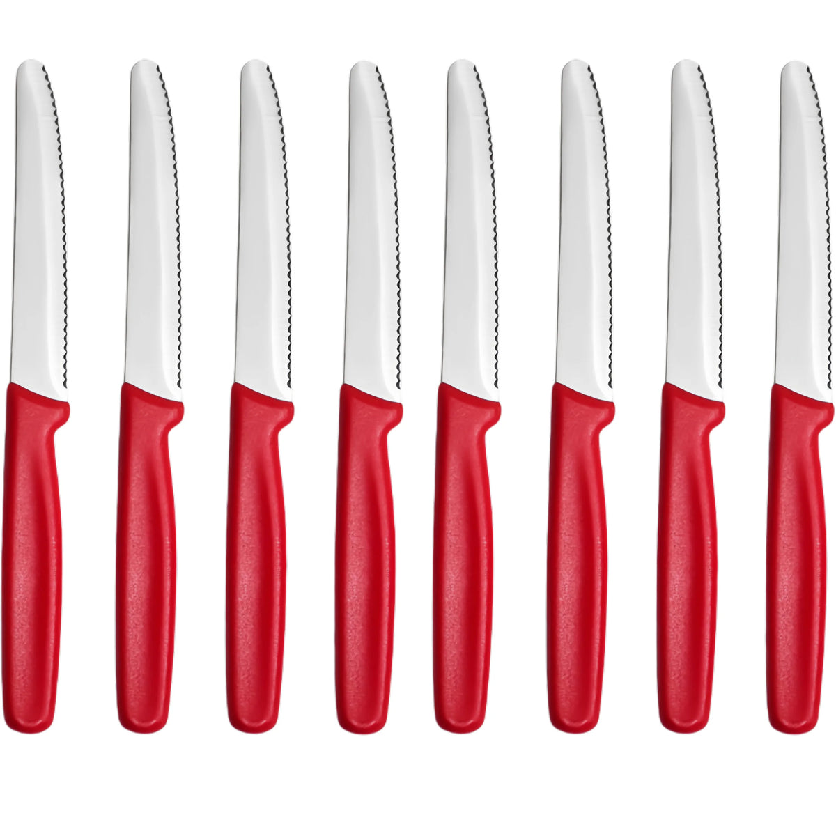 Serrated Steak & Bread Knife Set 4/6/8 Pc – Round Tip Steel Serrated Knife Set Axl 8 Pc Knife Set-red China Mainland
