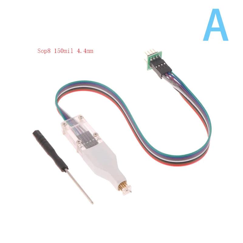 SOP8 WSON Flash EEPROM Chip Burner Probe Spring Needle Cable Chip Programmer Cable Axl A
