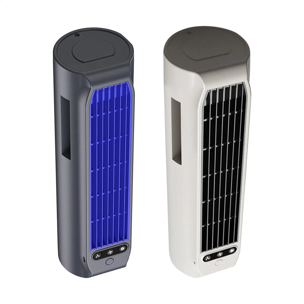 Tabletop Desktop Tower Fan with Phone Stand – 3-Speed Cordless Desktop Tower Fan Axl