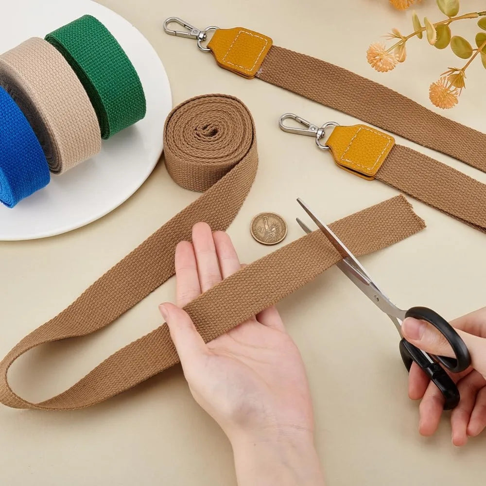 4-Roll Polycotton Ribbon Set – 4 Colors, 32mm, 5 Yards Each Fabric Ribbon Set Axl