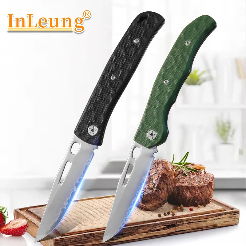 InLeung Folding Kitchen Knife – Sharp Stainless Steel Chef Knife Folding Kitchen Knife Axl