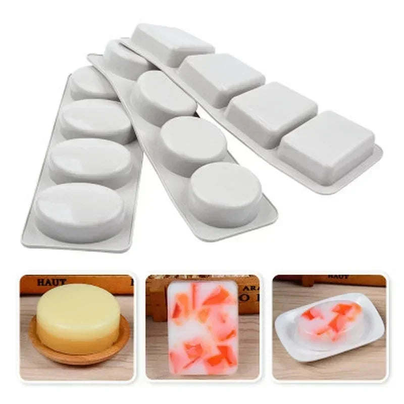 3D Silicone Soap Molds – Oval, Round & Square Handmade Mould Silicone Soap Mold Axl
