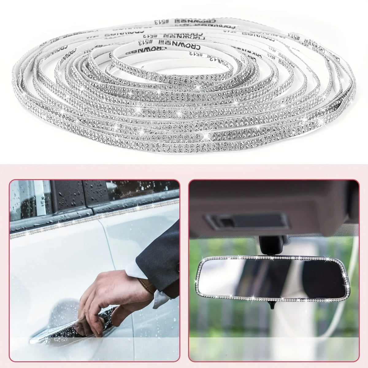 Car Dashboard Stickers – Self-Adhesive Interior Decor | White Car Interior Stickers Axl