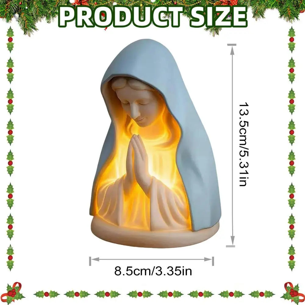 Virgin Mary Night Light – Catholic Statue Table Lamp & Decor Religious Night Light Axl A