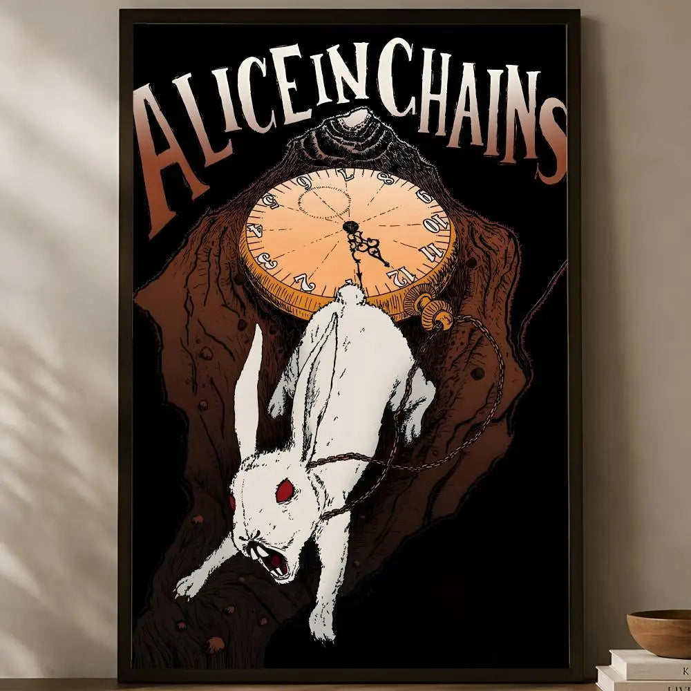 Alice in Chains Wall Poster – Self-Stick HD Waterproof Art Music Wall Poster Axl White08 40X50cmNoframe