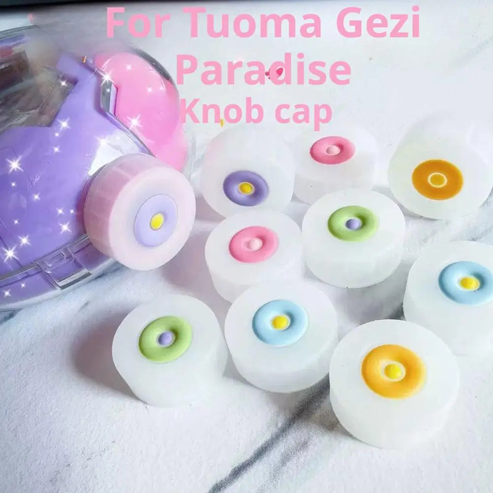 Tamagotchi Paradise Glitter Knob Caps – Multi-Color Button Covers Virtual Pet Accessory Axl