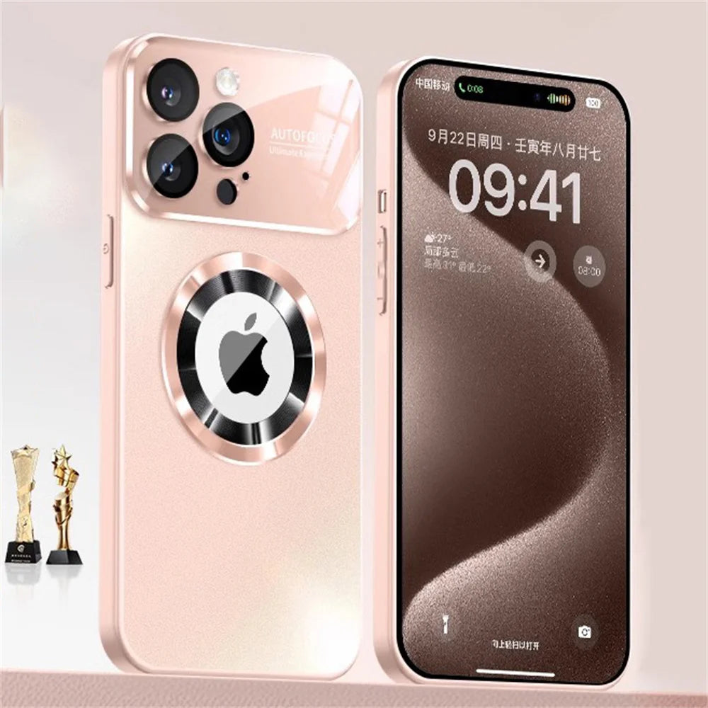 Titanium Matte MagSafe iPhone Case | AG Glass Lens Cover MagSafe iPhone Case Axl Pink iPhone17 Pro Max