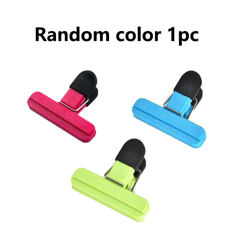 Portable Food Bag Clips – Plastic Sealing Clamps for Kitchen Food Bag Clips Axl S - 1Pc Random Color