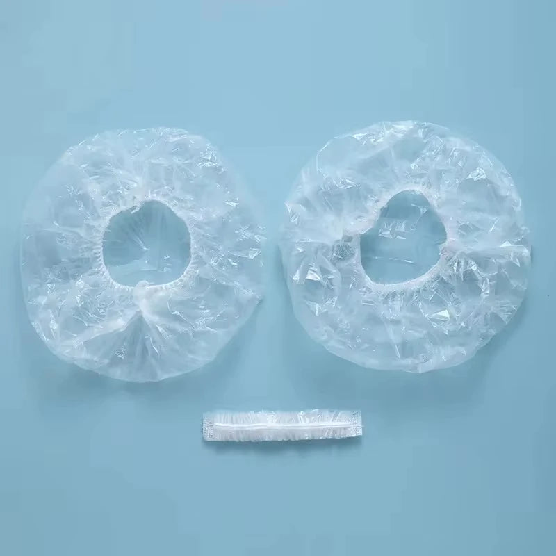 100-Pack Disposable Shower Caps – Waterproof Elastic Plastic Disposable Shower Cap Axl