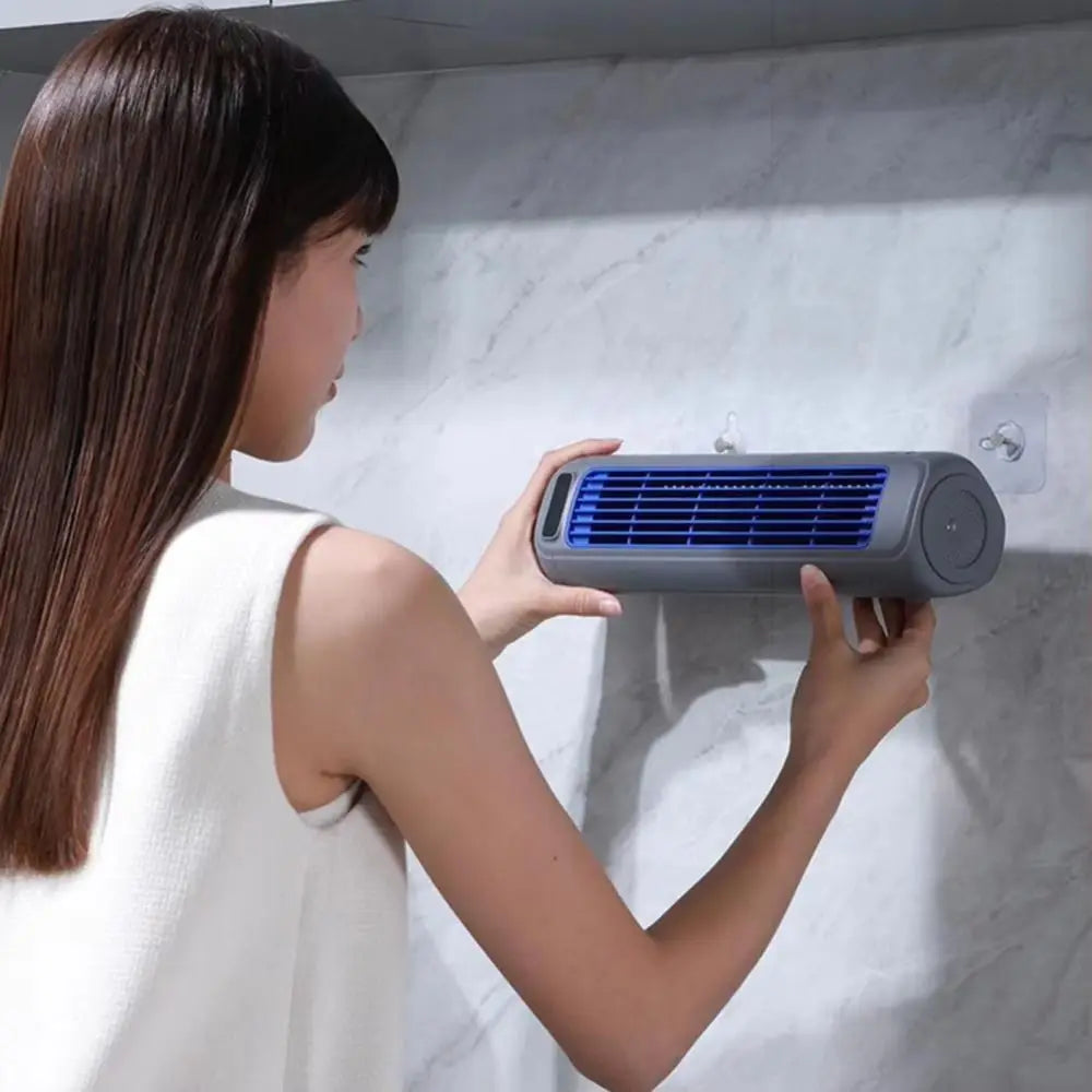 USB Rechargeable Bladeless Wall Mount Fan – Quiet & Portable Bladeless Wall Fan Axl