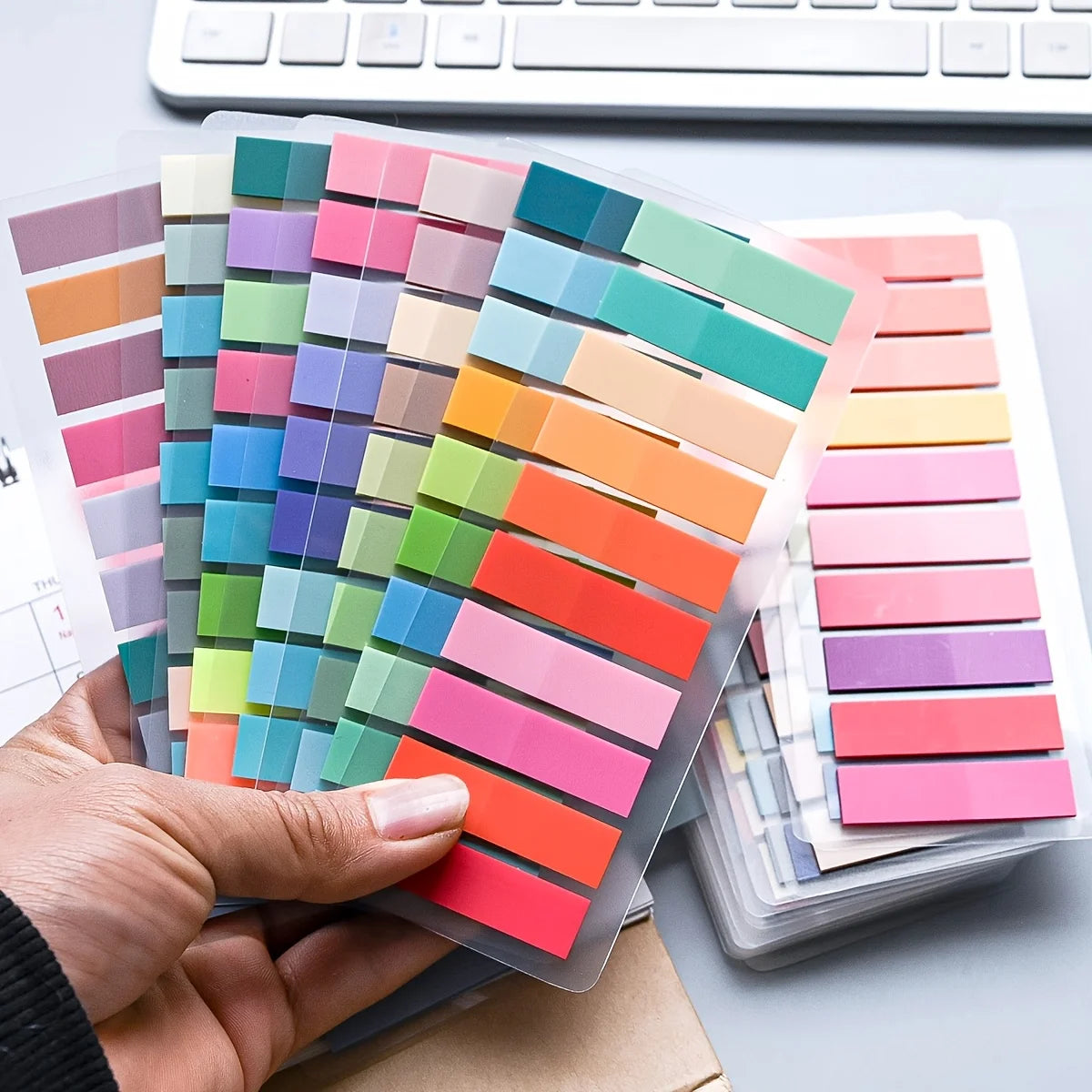 5000 Morandi Color Index Tabs – Transparent PET Sticky Notes Index Tab Sticky Notes Axl