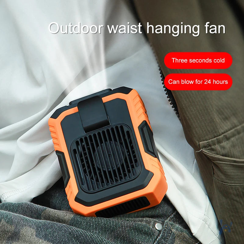 Wearable Waist Clip Fan – USB Rechargeable Portable Mini Fan Portable Clip Fan Axl