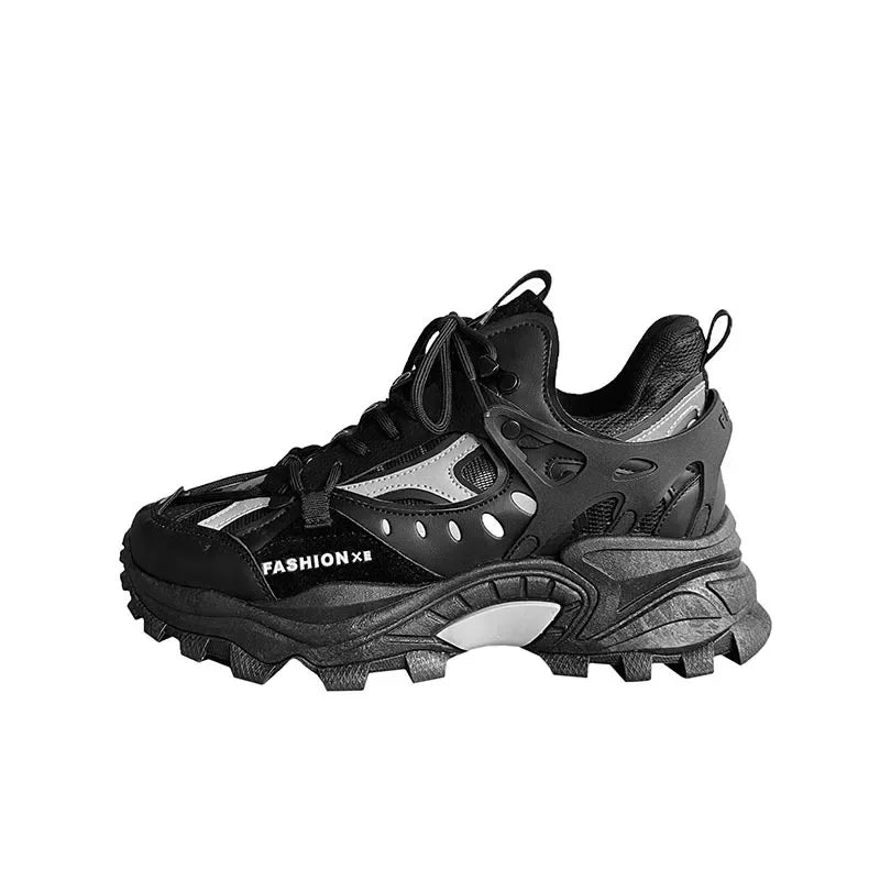 Men's Chunky Platform Sneakers – Luxury Vulcanized Low-Top Chunky Platform Sneakers Axl