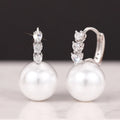 Huitan Bridal Drop Earrings – Simulated Pearl & Zirconia Bridal Drop Earrings Axl E3778