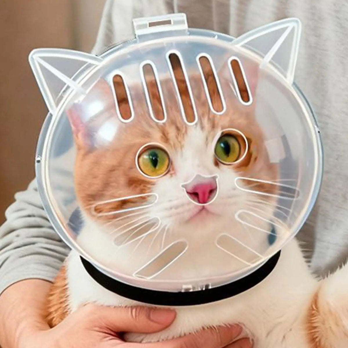 Breathable Cat Muzzle Helmet – Anti-Bite Grooming Hood Cat Grooming Muzzle Axl