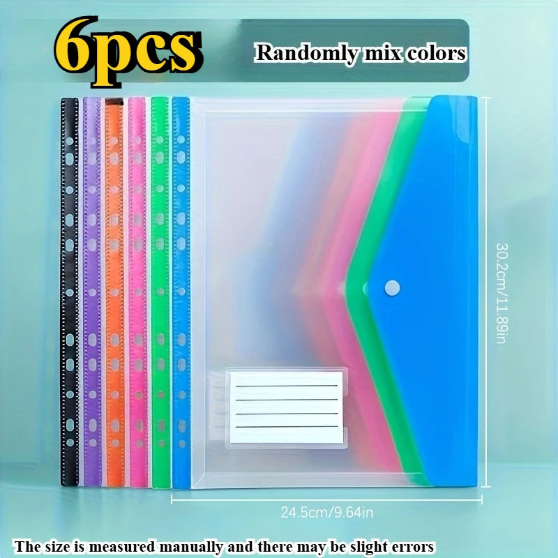 A4 Expanding File Folders 11-Ring Binder Pockets | 6 & 12 Pack Expanding File Folders Axl Horizontal -6pcs