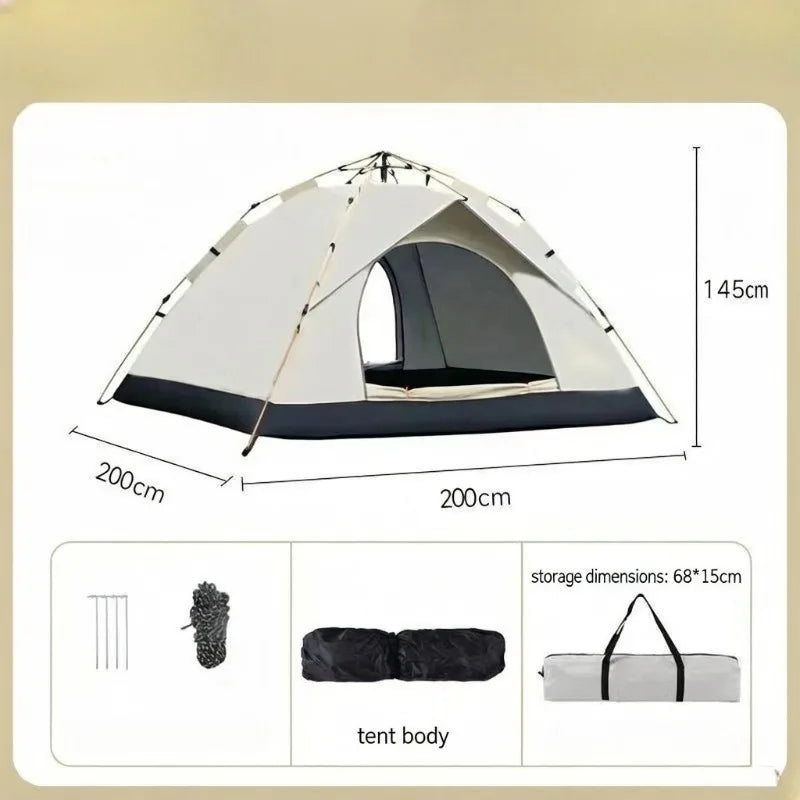 Automatic Pop-Up Camping Tent – Waterproof 3–4 Person Pop-Up Camping Tent Axl Lush Gold