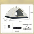 Automatic Pop-Up Tent – Waterproof 3-4 Person Camping Shelter Pop-Up Camping Tent Axl Lush Gold