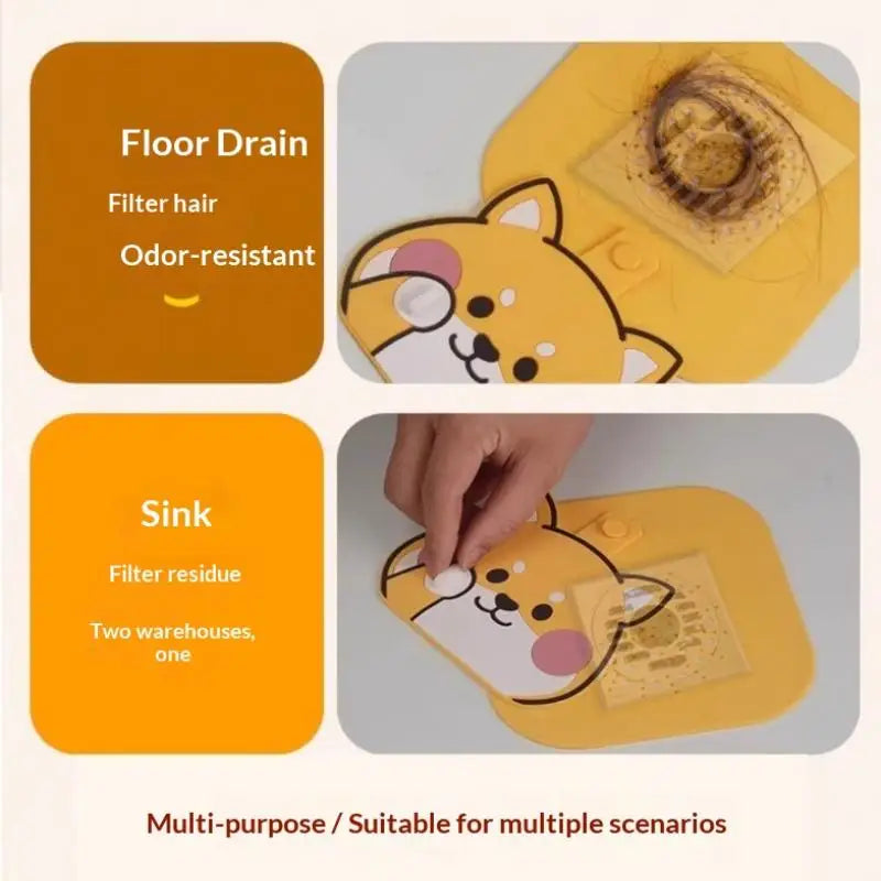 Silicone Shower Floor Drain Cover – Anti-Clog Deodorant Mat Floor Drain Cover Axl