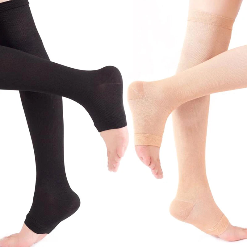 Thigh High Open Toe Compression Stockings – Men & Women Thigh High Stockings Axl
