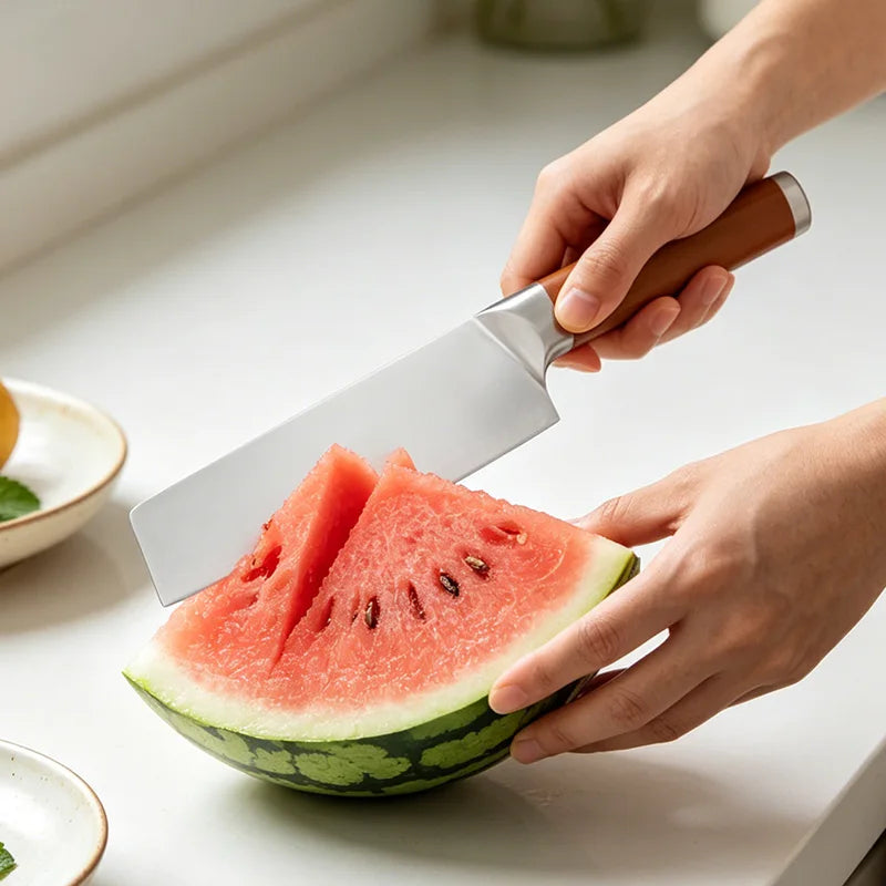 InLeung Stainless Steel Chef Cleaver – Sharp Kitchen Knife Chef Cleaver Knife Axl