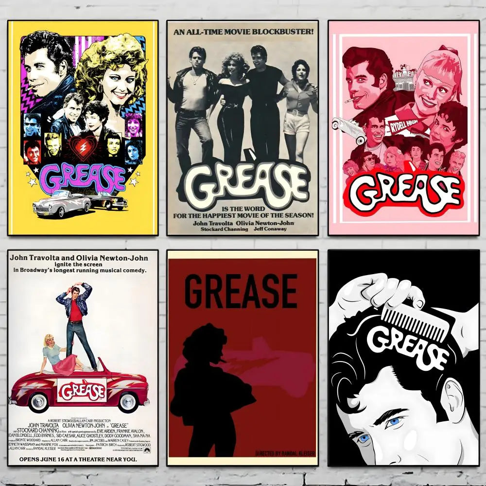 Grease Movie HD Art Poster – Self-Adhesive Wall Sticker Decor Movie Art Poster Axl