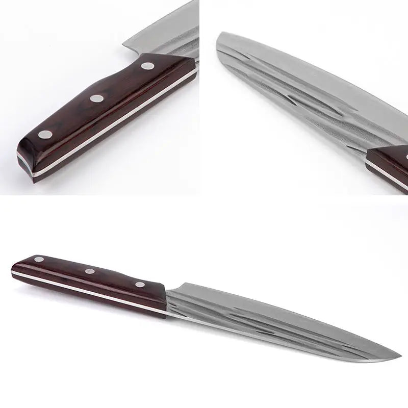 7.5" Hand-Forged Santoku Knife – High-Carbon Steel Chef Knife Santoku Chef Knife Axl