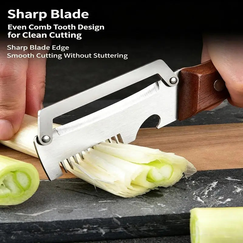 3-in-1 Stainless Steel Vegetable Peeler with Wooden Handle Vegetable Peeler Axl