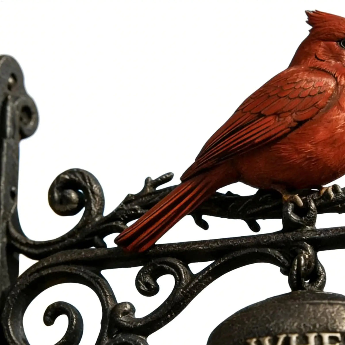 Red Bird Outdoor Dinner Bell – Farmhouse Garden Decor Garden Dinner Bell Axl