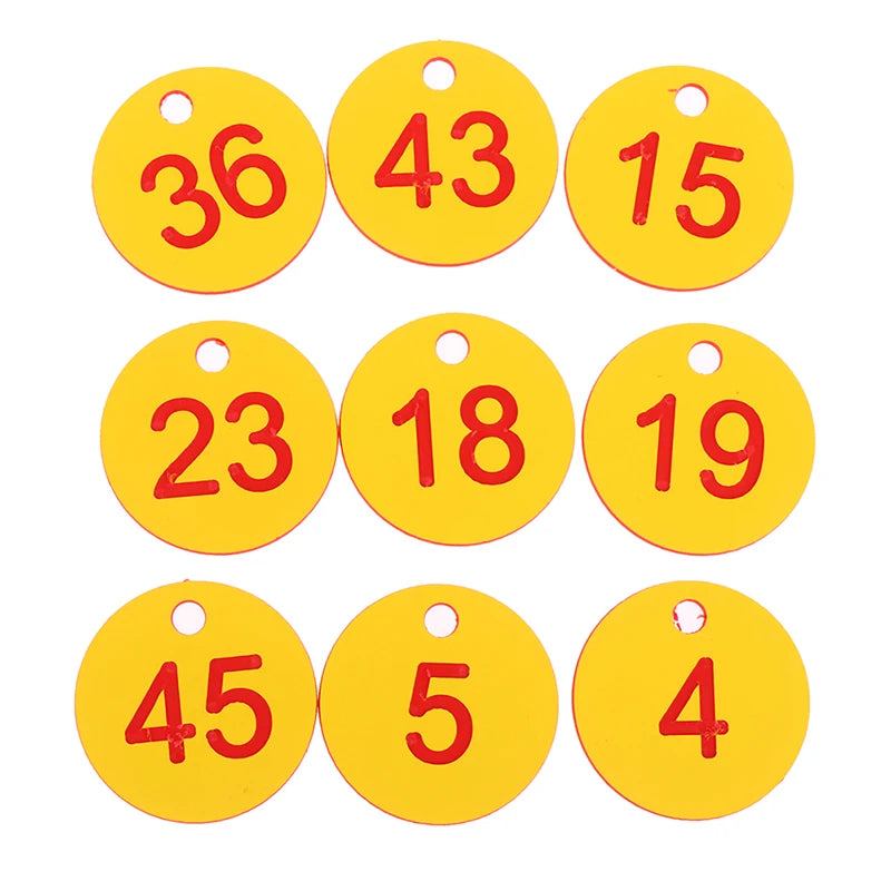 Numbered Tags for Beekeeping & Livestock – 20 or 50 Pack Numbered Farm Tags Axl