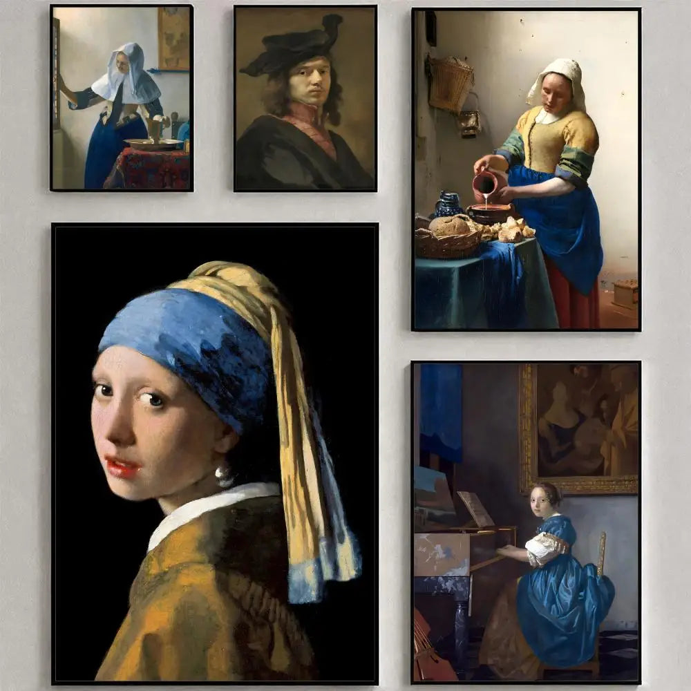 Johannes Vermeer Art Poster – HD Waterproof Wall Decor Print Art Wall Poster Axl