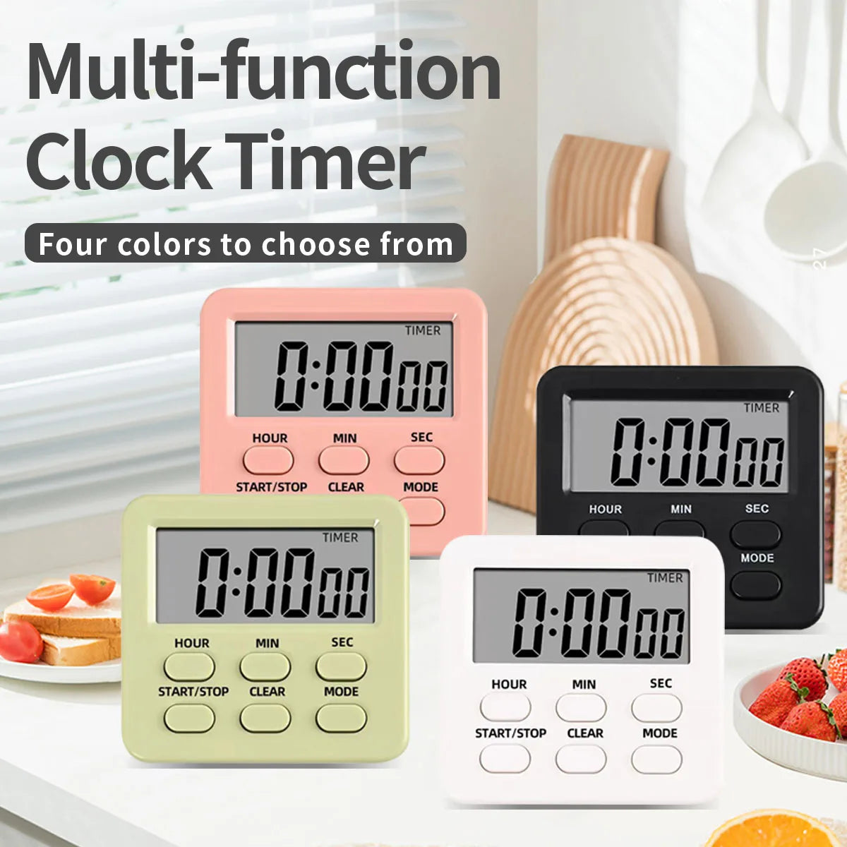 KT THERMO Digital Kitchen Timer & Alarm Clock | Compact Digital Kitchen Timer Axl