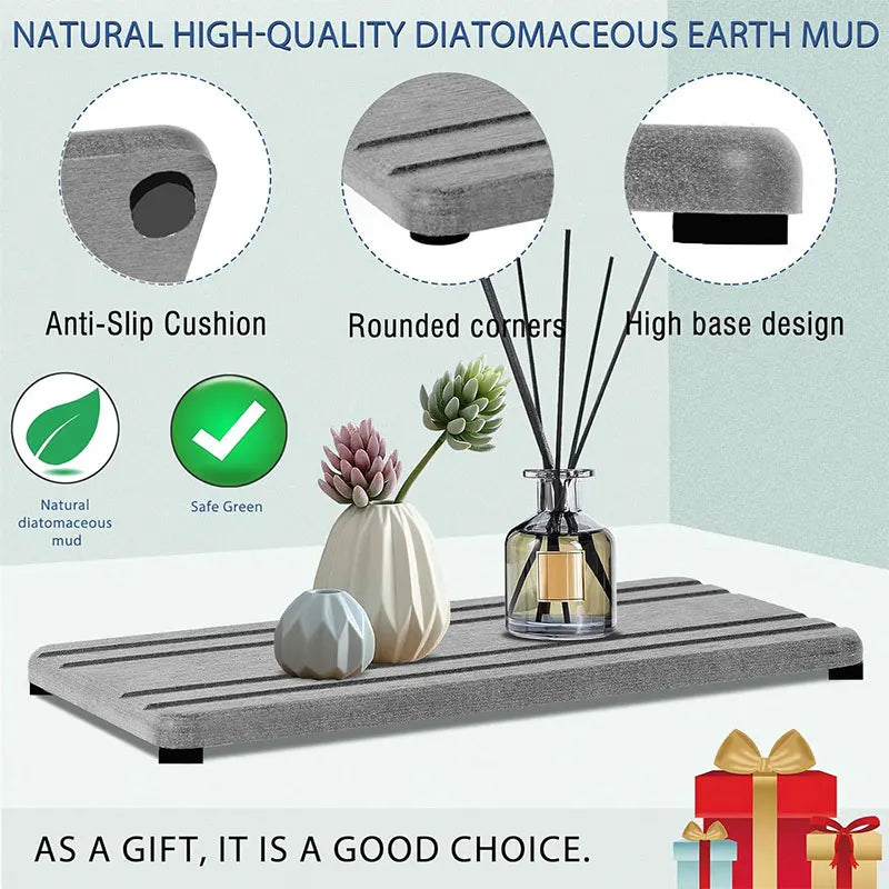 3-Pack Diatomite Sink Tray | Fast-Drying Stone Counter Mat Diatomite Counter Tray Axl