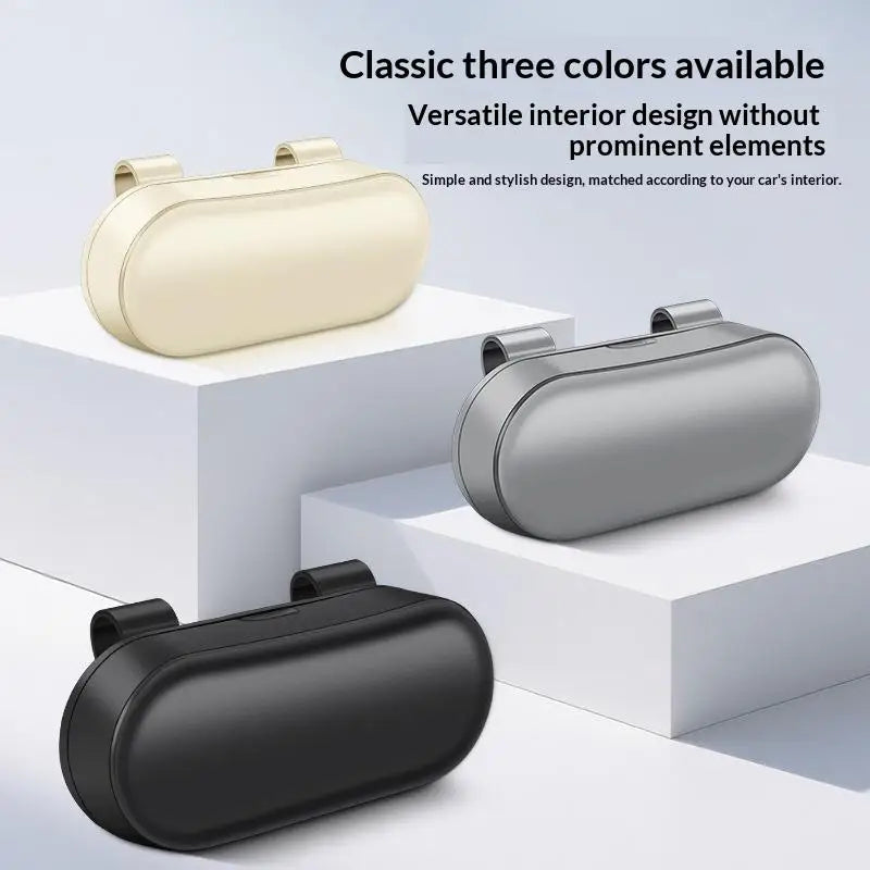 Car Sun Visor Glasses Holder – Eyeglass Case Storage Box Car Visor Organizer Axl