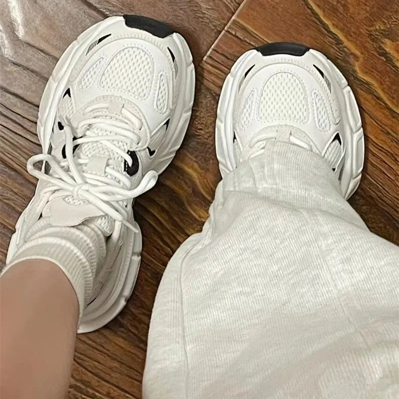 Women's Chunky Sneakers – Breathable Mesh Platform Trainers Platform Sneakers Axl