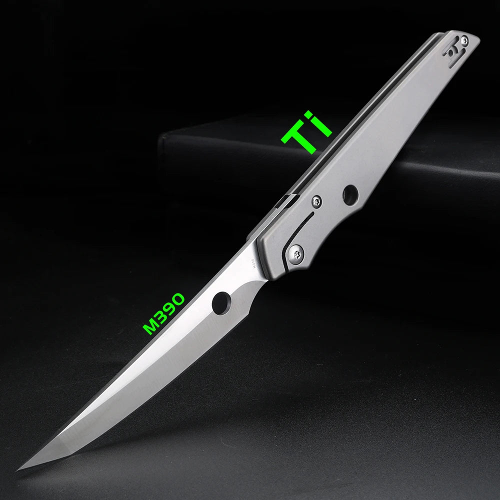 XUAN FENG M390 Folding Pocket Knife – Titanium Handle, 58-61 HRC Folding Pocket Knife Axl Default Title