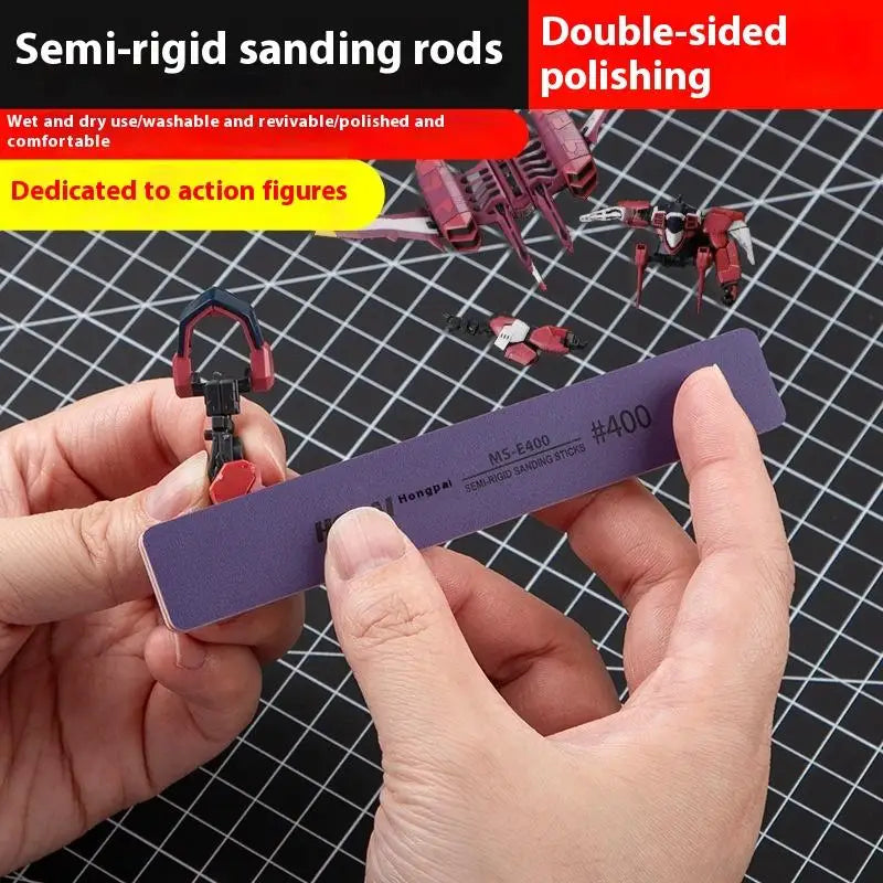 Semi-Rigid Sanding Sticks #400–#1500 | 6-Pack Model Polish Kit Model Sanding Kit Axl