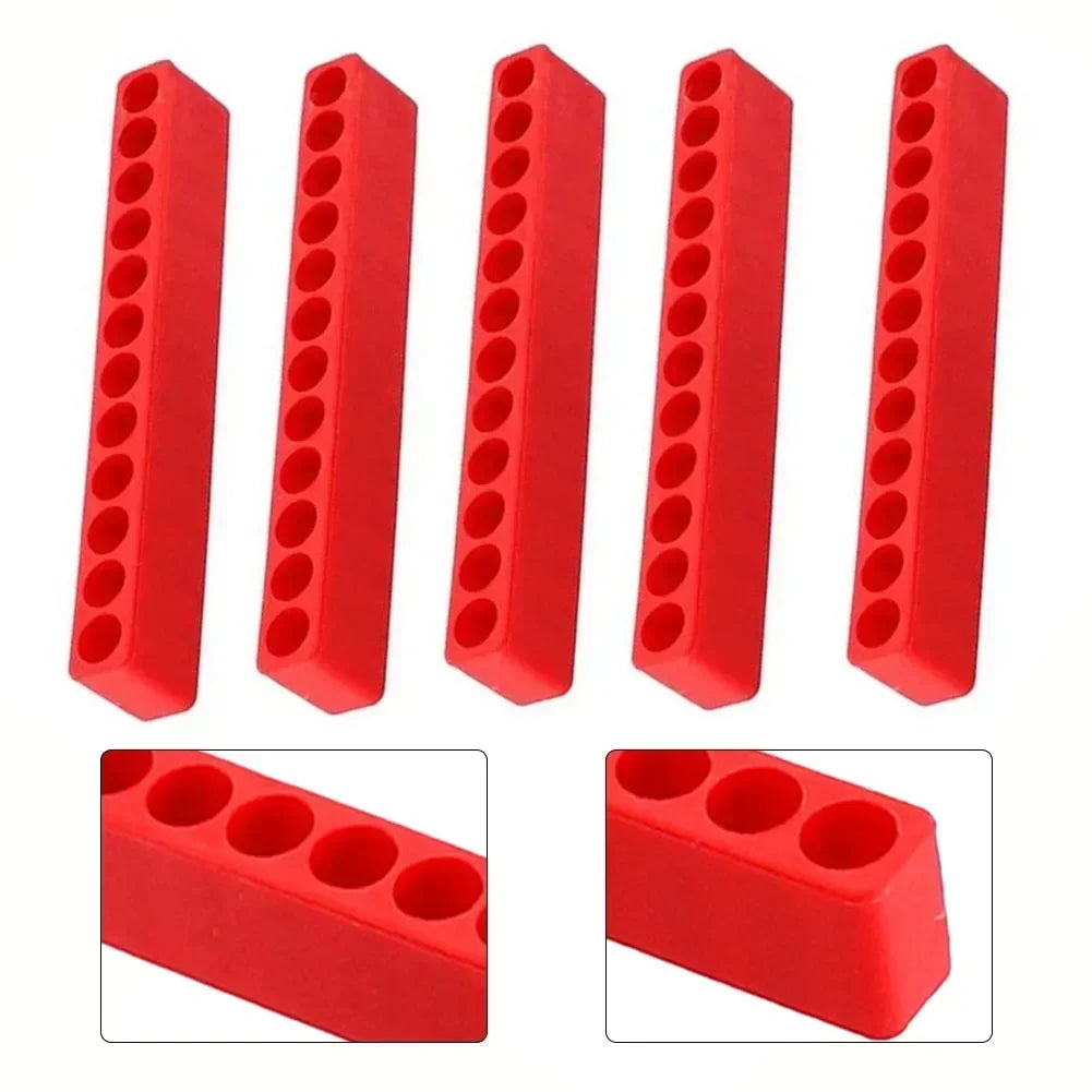 5-Pack 12-Hole Hex Bit Organizer | 1/4" Screwdriver Bit Holder Bit Holder Organizer Axl