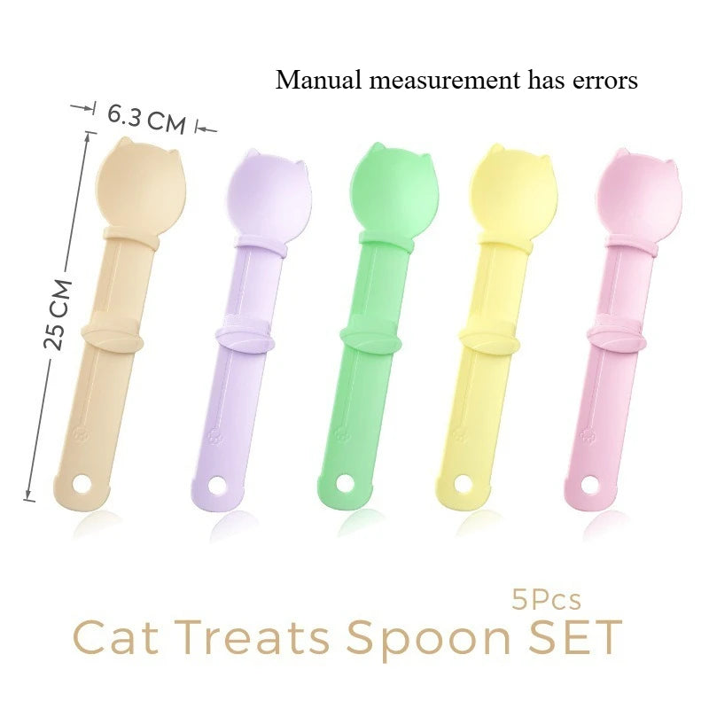 Long Handle Cat Food Extruder – Wet Food Squeeze Feeder Spoon Cat Food Feeder Axl
