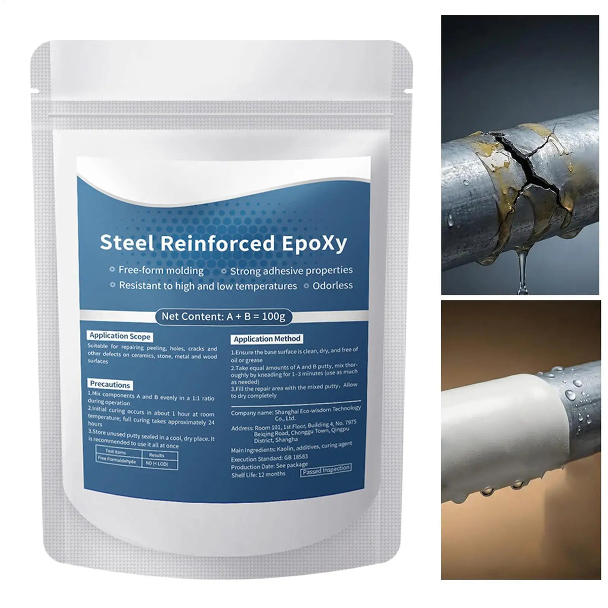 Steel Reinforced Epoxy Putty – Waterproof High-Strength Filler Epoxy Repair Putty Axl