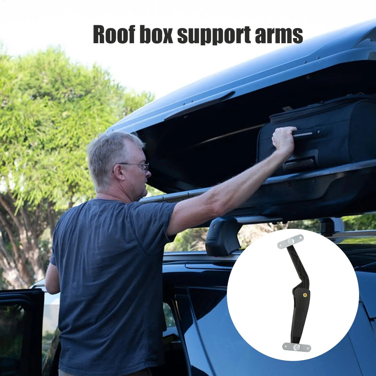 Roof Box Support Arm – Shock Absorbing, Rustproof Car Carrier Roof Box Support Arm Axl
