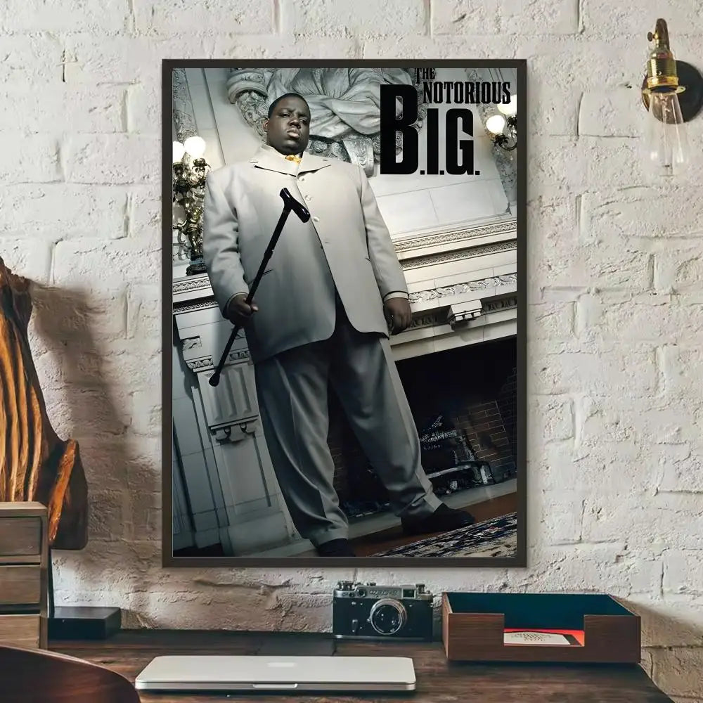 Notorious B.I.G Wall Poster Sticker – HD Print Mural Decal Wall Poster Sticker Axl Black4 40x50cmNoframe