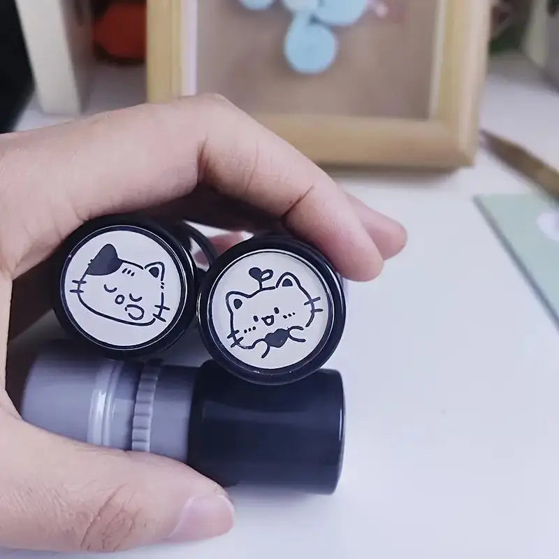 Cute Black Kitten Rubber Stamp – Journal & Scrapbooking DIY Decorative Rubber Stamp Axl