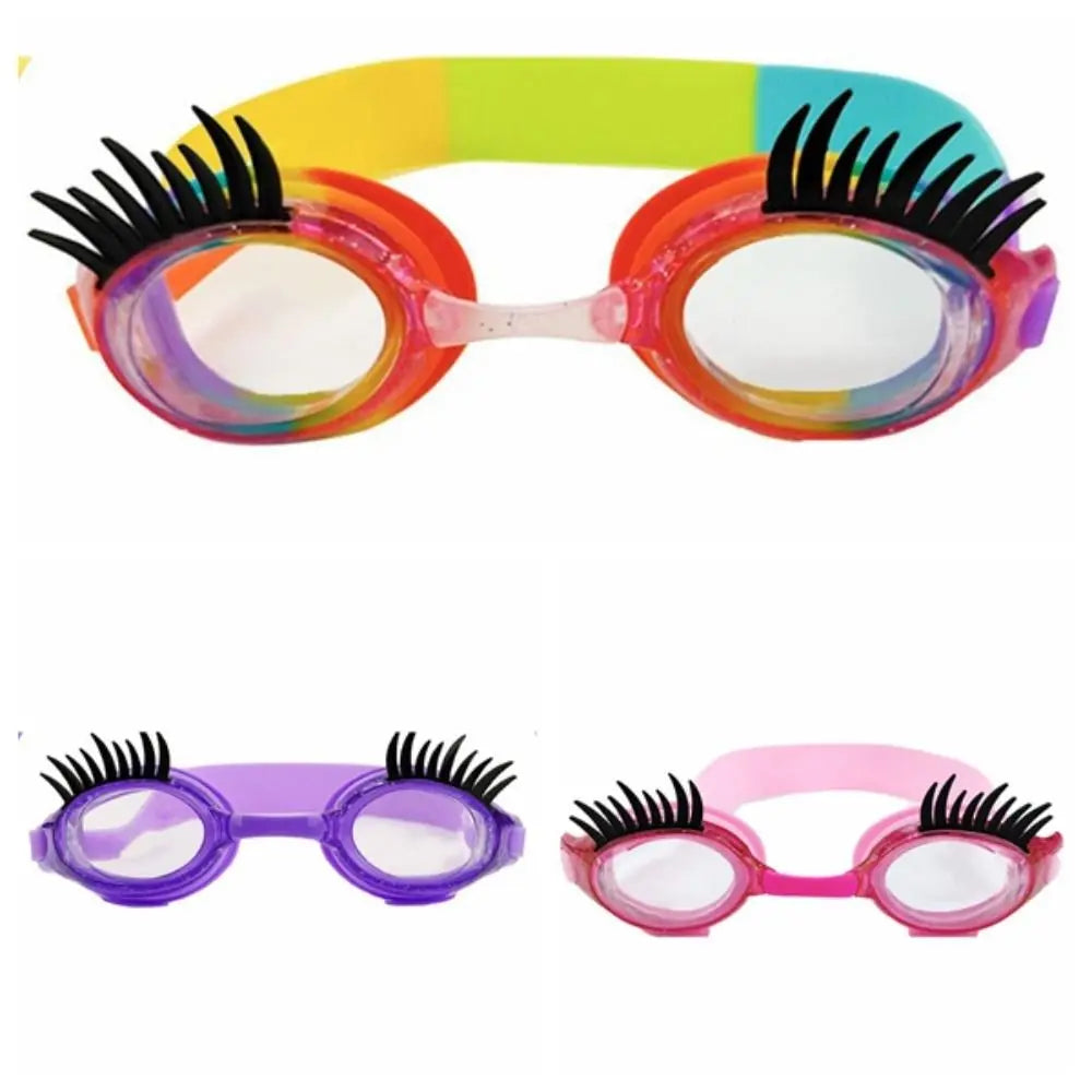 Kids Eyelash Swimming Goggles – Anti-Fog UV Silicone, Boys & Girls Kids Swim Goggles Axl