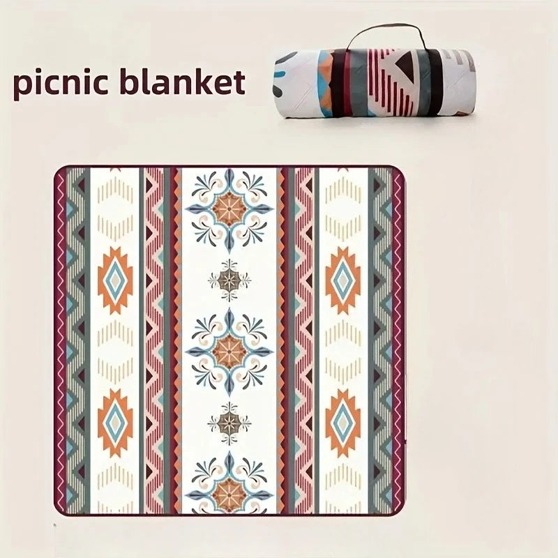Waterproof Camping Picnic Blanket – Foldable Outdoor Beach Mat Outdoor Picnic Blanket Axl WHITE 200x200cm
