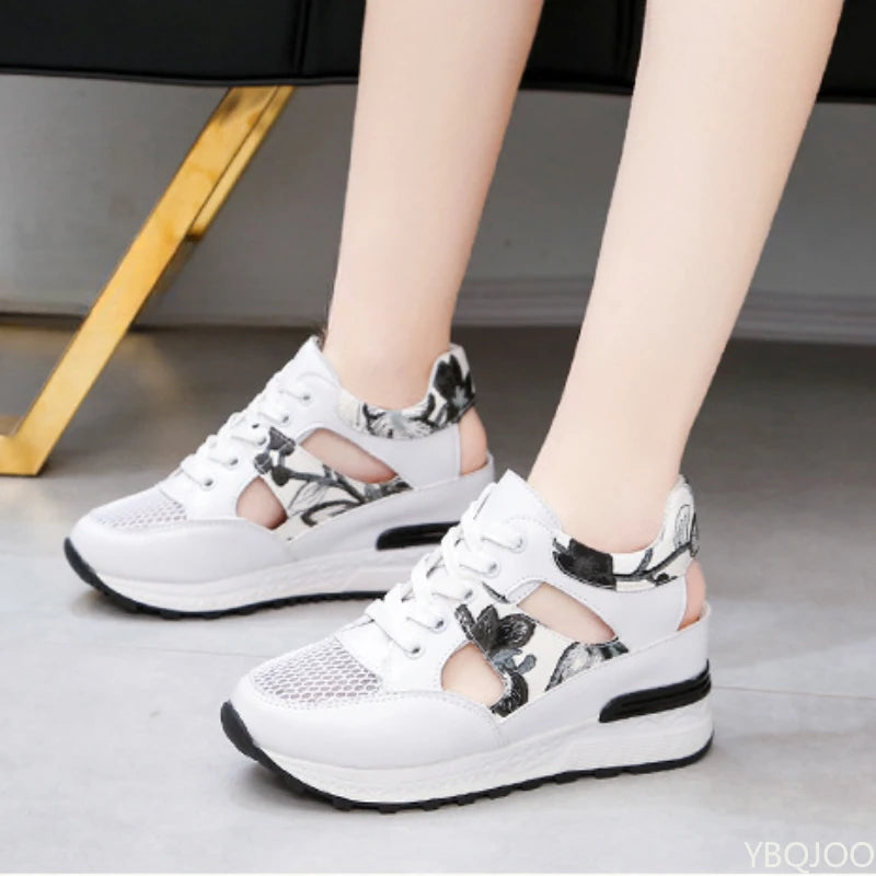 Women's Lace-Up Wedge Sandals – Breathable Casual Sport Shoes Women's Wedge Sandals Axl