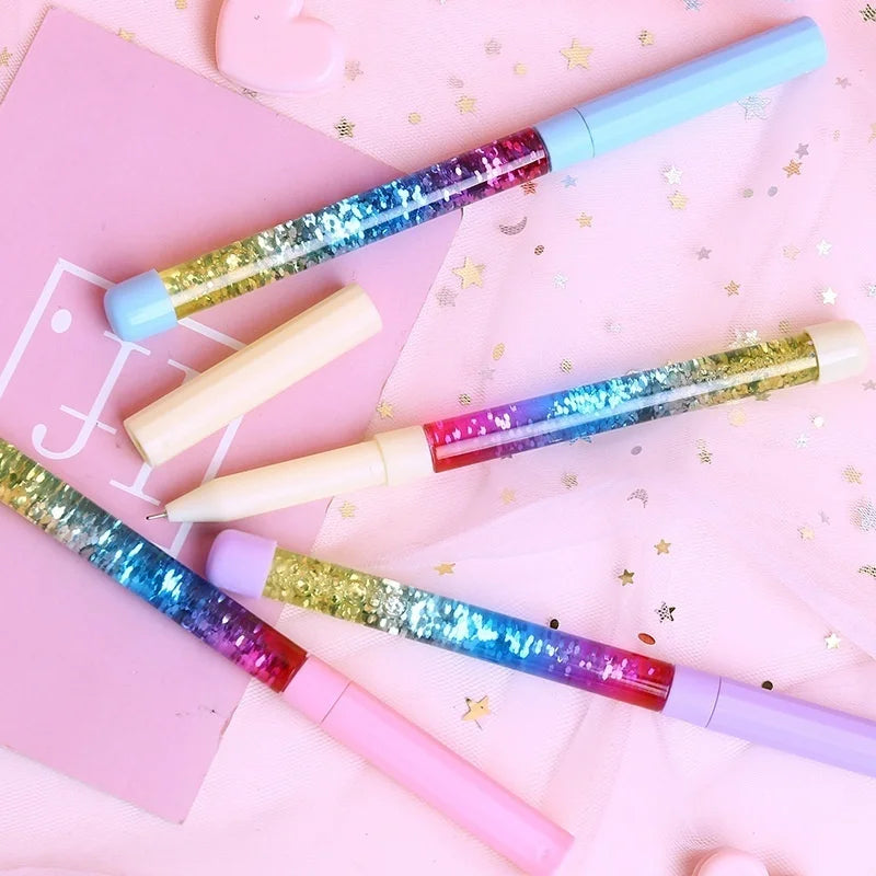 Glitter Liquid Quicksand Ballpoint Pens – 2-Pack Bling Set Novelty Ballpoint Pen Axl
