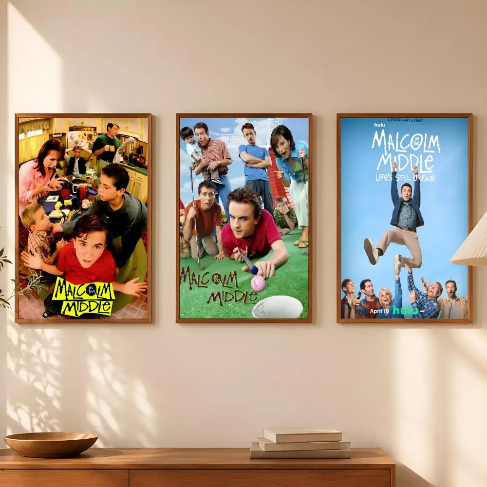 Malcolm in the Middle Poster – Self-Stick HD Waterproof Wall Art Wall Art Poster Axl